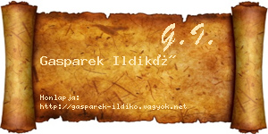 Gasparek Ildikó névjegykártya