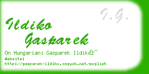 ildiko gasparek business card